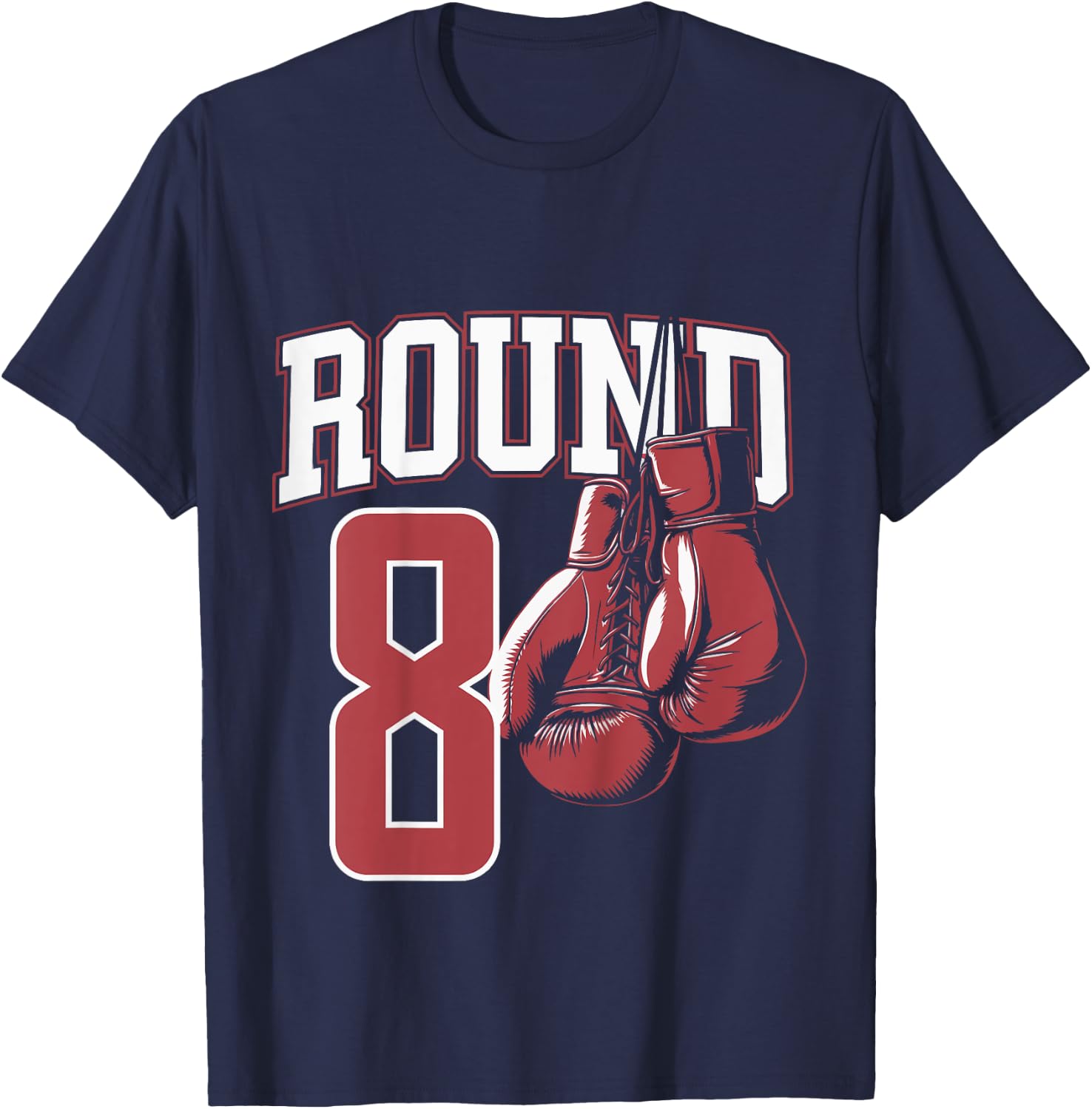 Kids 8 Year Old Boxer Bday Party 8th Birthday Boxing Boy T-Shirt - T-Shirt | Navy