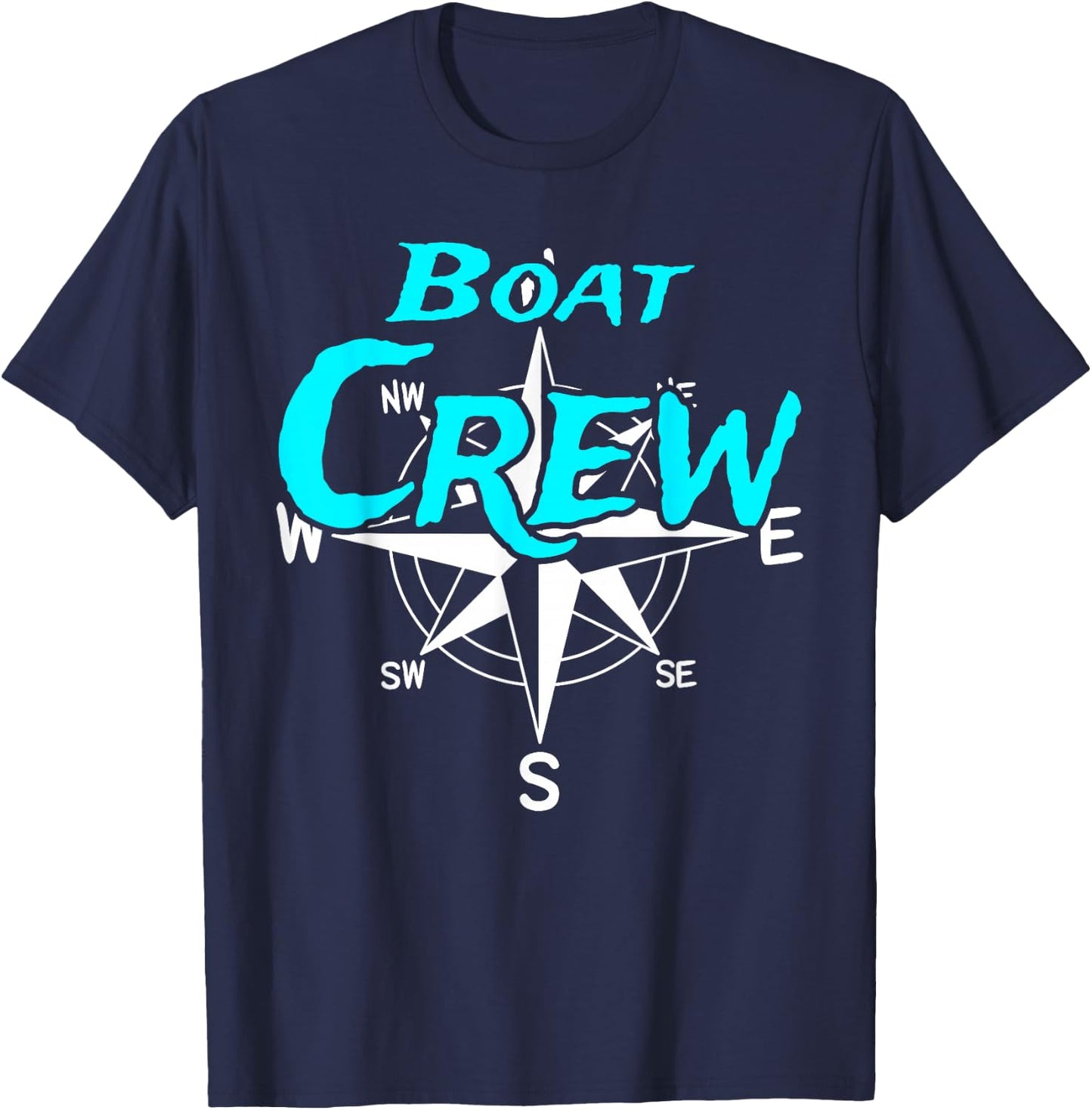 Boat Crew Windrose Kompass Boot Captain Herren Damen Segeln T-Shirt - T-Shirt | Navy