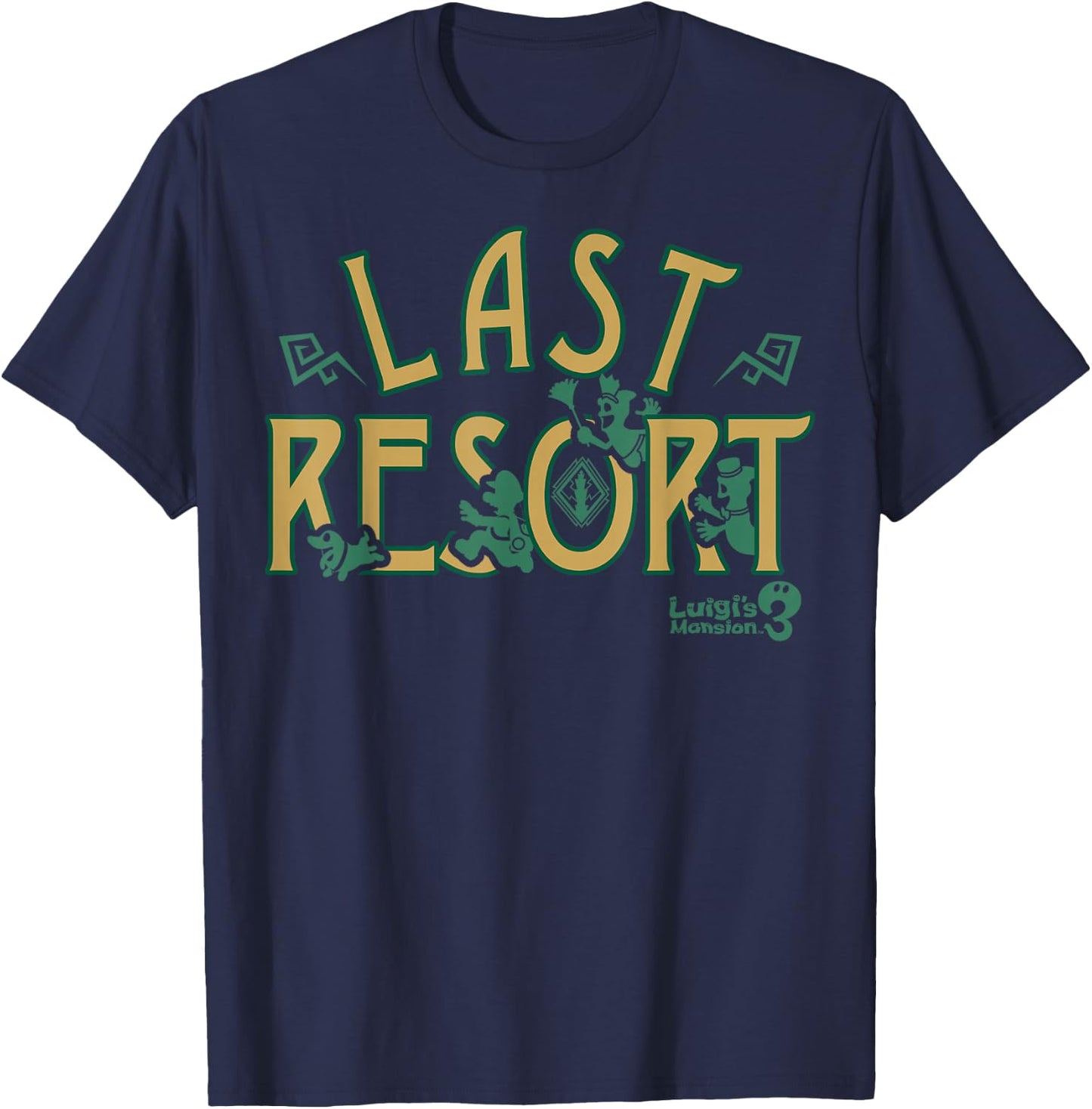 Luigi's Mansion 3 Last Resort Logo T-Shirt - T-Shirt | Navy