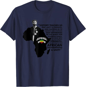 Haile Selassie Quote - History Teaches Us T-Shirt - T-Shirt | Navy
