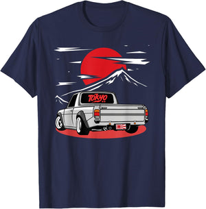 Mini Truck Kei JDM Japanese Drift Car Japan Vintage Graphic T-Shirt - T-Shirt | Navy