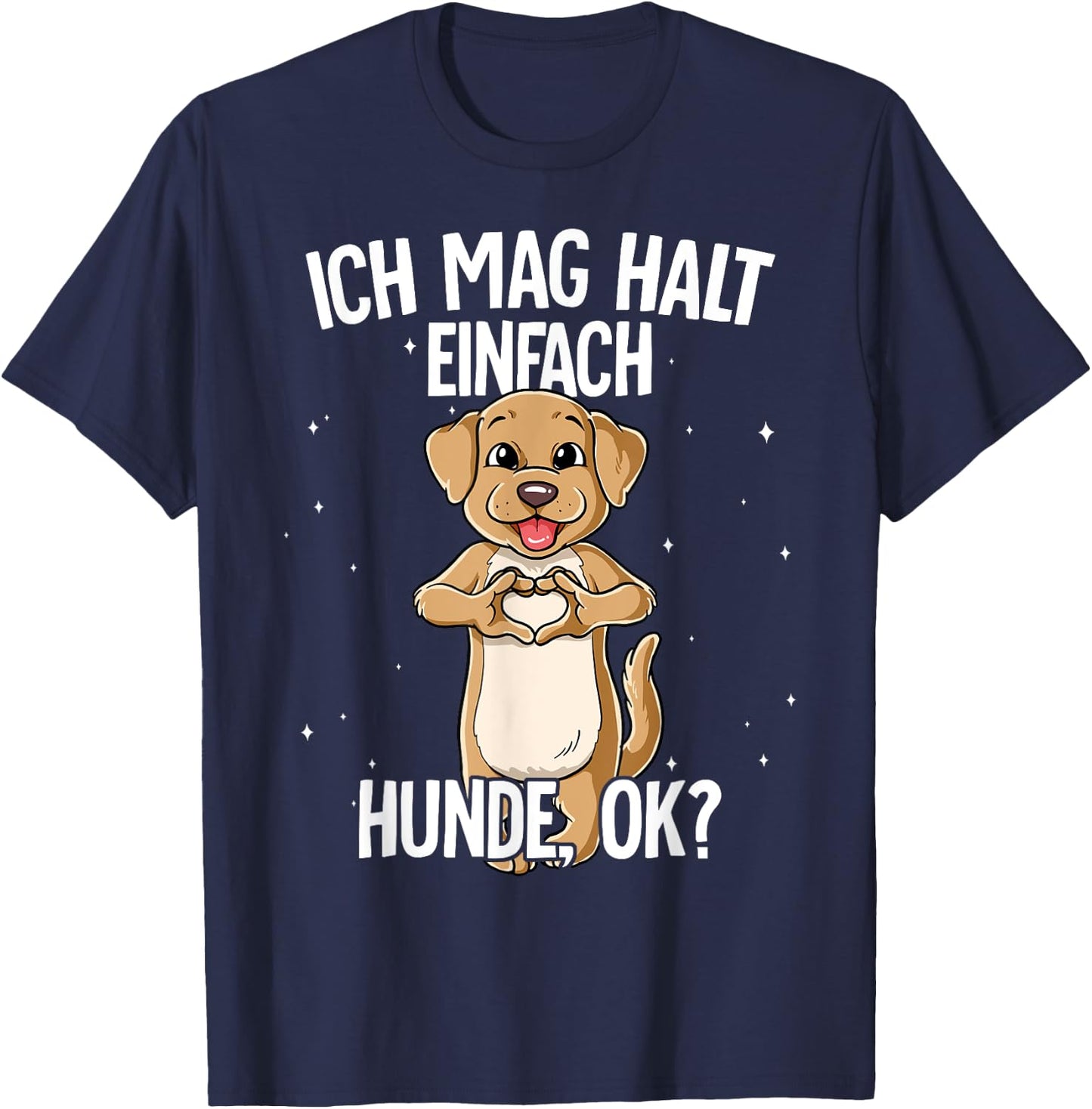 Ich Mag Halt Einfach Hund T-Shirt - T-Shirt | Navy