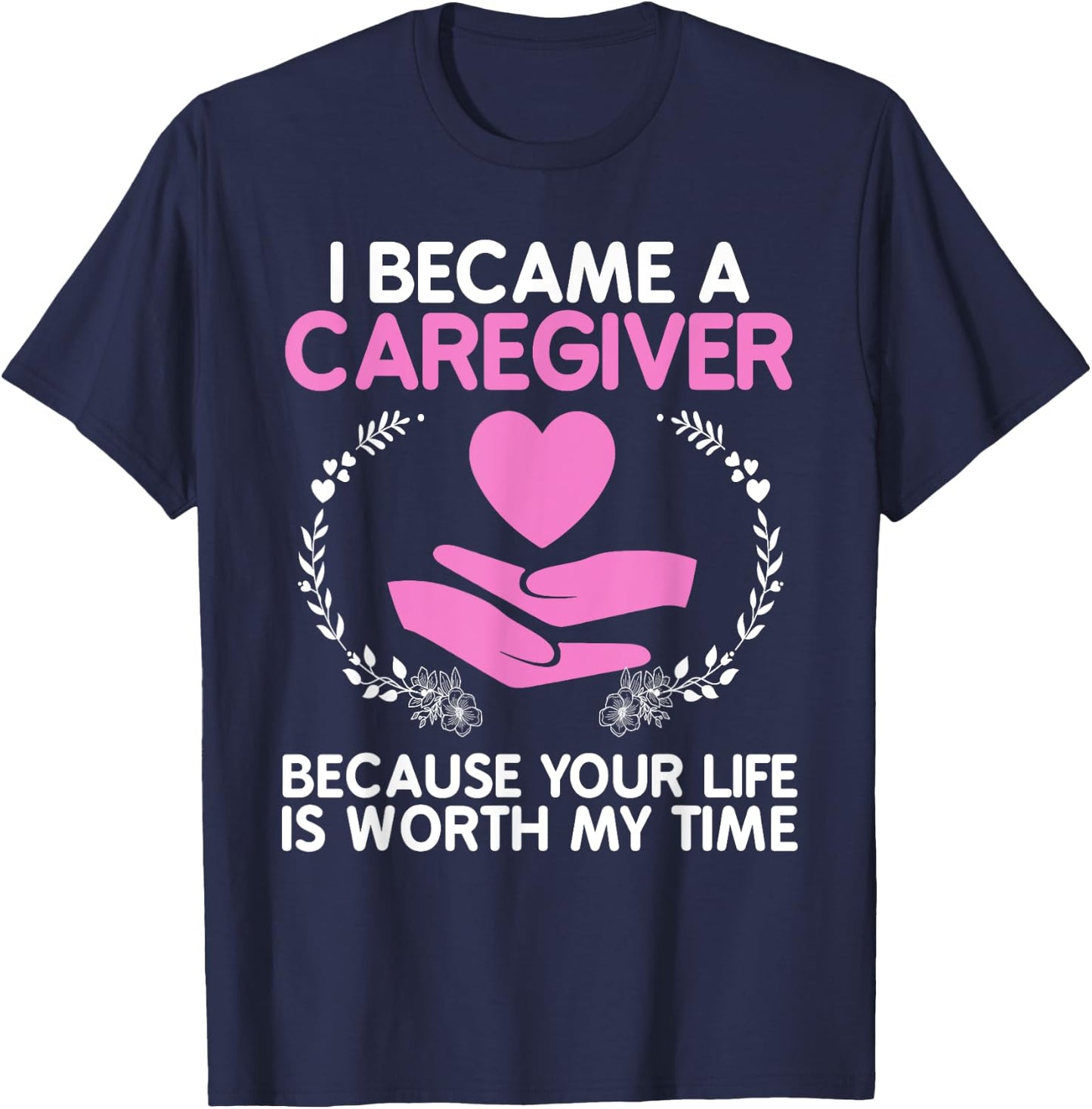 Caregiver Art Women Medical Health Worker Caregiver T-Shirt - T-Shirt | Navy