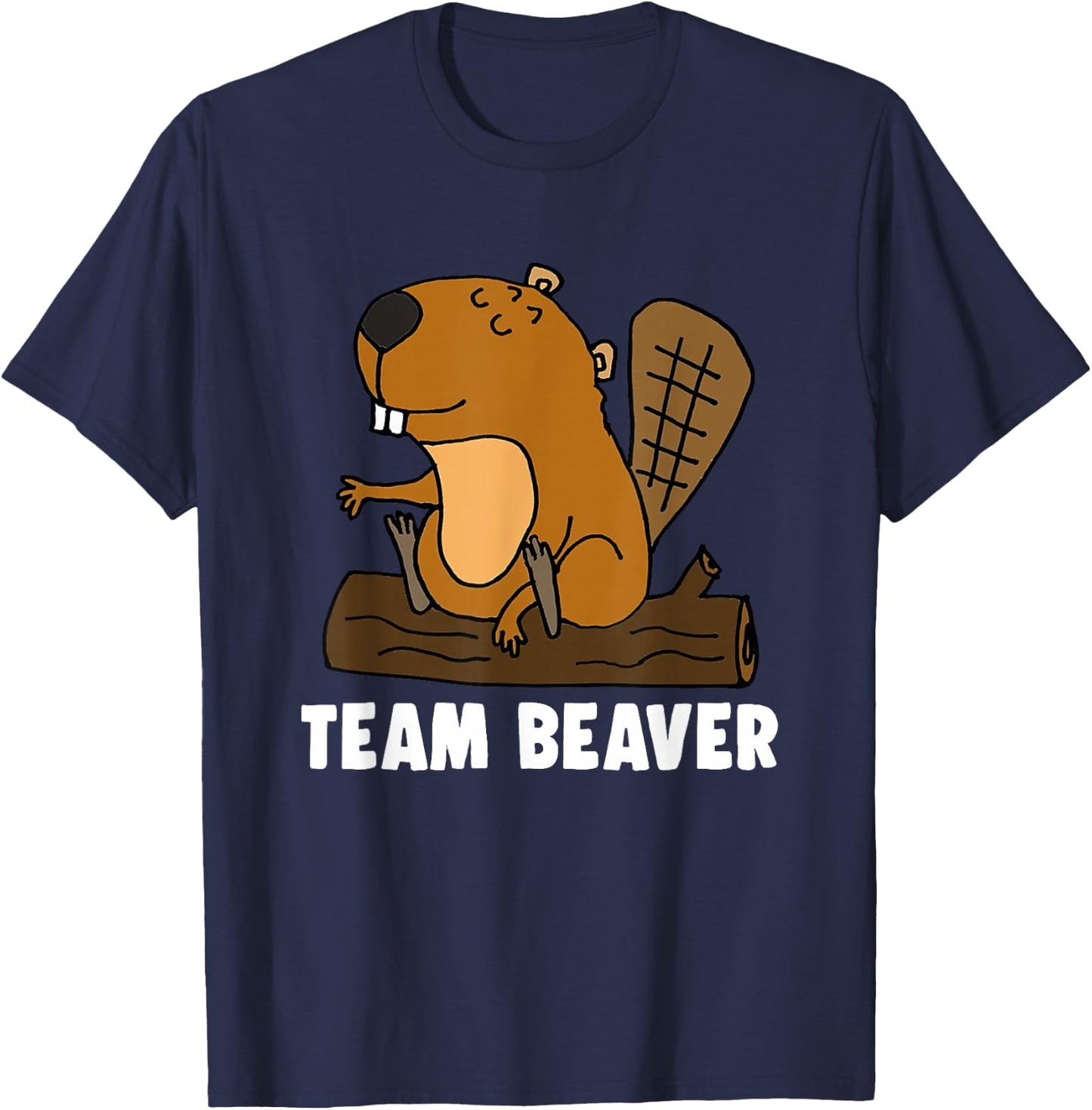 Team Beaver Funny Beaver T-Shirt - T-Shirt | Navy