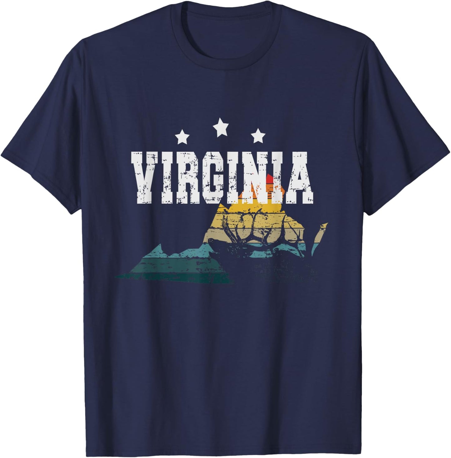 Vintage Virginia Hunter T-Shirt - T-Shirt | Navy
