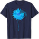 Sunflower Human Trafficking Awareness blue Ribbon T-Shirt - T-Shirt | Navy