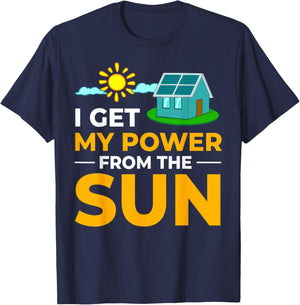 Solar Energy Power System Solar Panel Home T-Shirt - T-Shirt | Navy