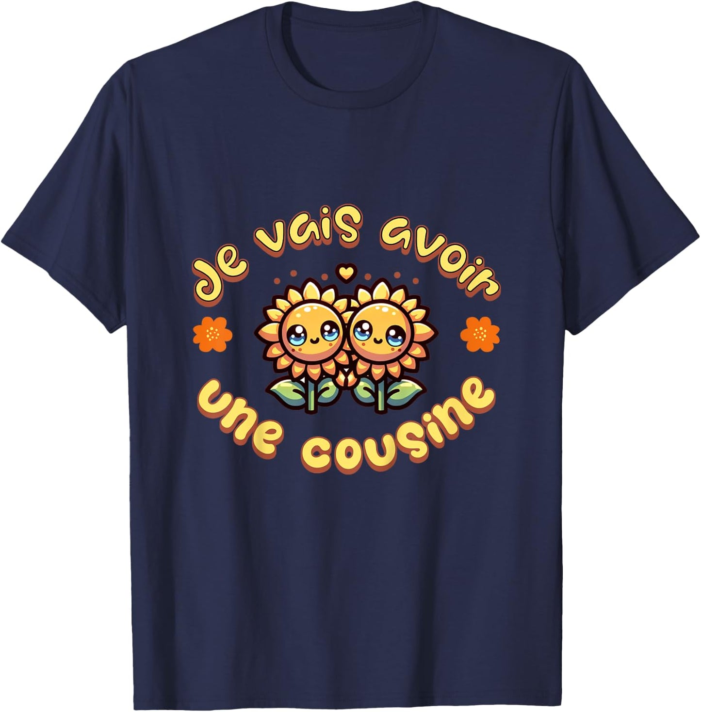 Kids Shirt Je Vais Avoir Une Cousine Announcement Future Cousine T-Shirt - T-Shirt | Navy