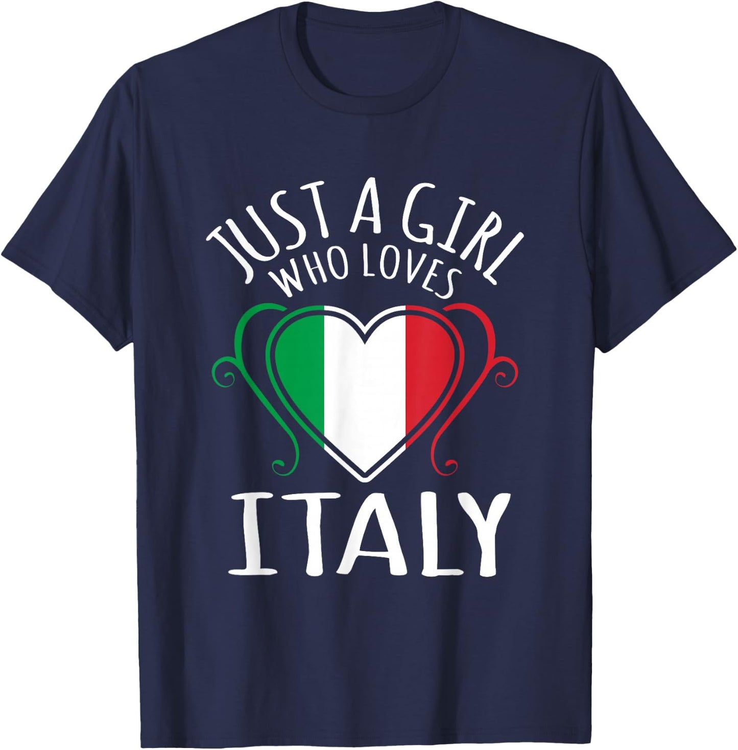Just A Girl Who Loves Italy T-Shirt - T-Shirt | Navy