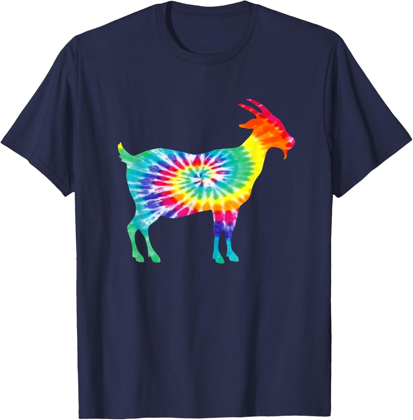 Goat Tie Dye Silhouette T-Shirt - T-Shirt | Navy