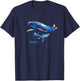 Avatar: The Way of Water Tulkun Mother and Calf Illustrated T-Shirt - T-Shirt | Navy