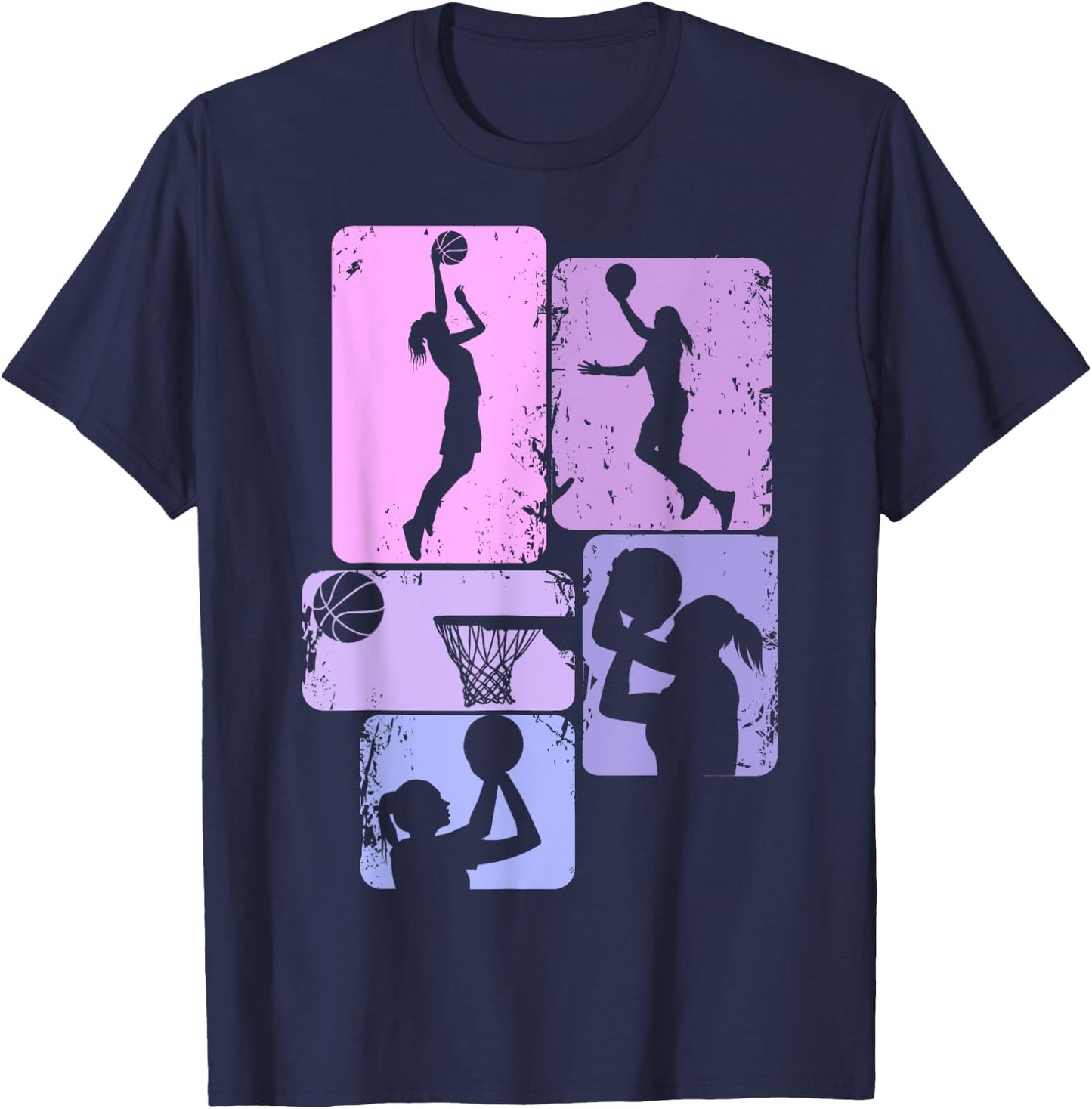 Basketball Basketballerin Mädchen Kinder Damen T-Shirt - T-Shirt | Navy