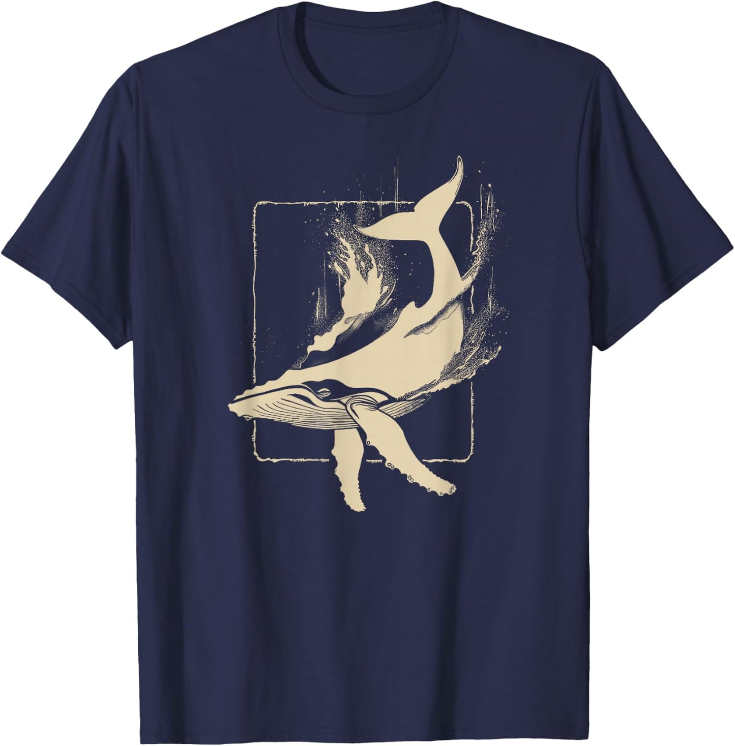 Whale | Blue Whale Orca Narwhal Beluga Humpback Whale T-Shirt - T-Shirt | Navy