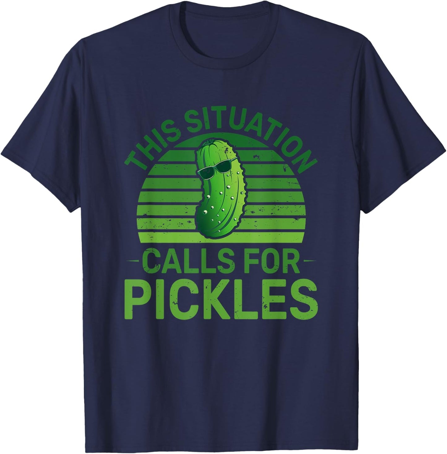 Funny Pickle This Situation Calls For Pickles Men T-Shirt - T-Shirt | Navy