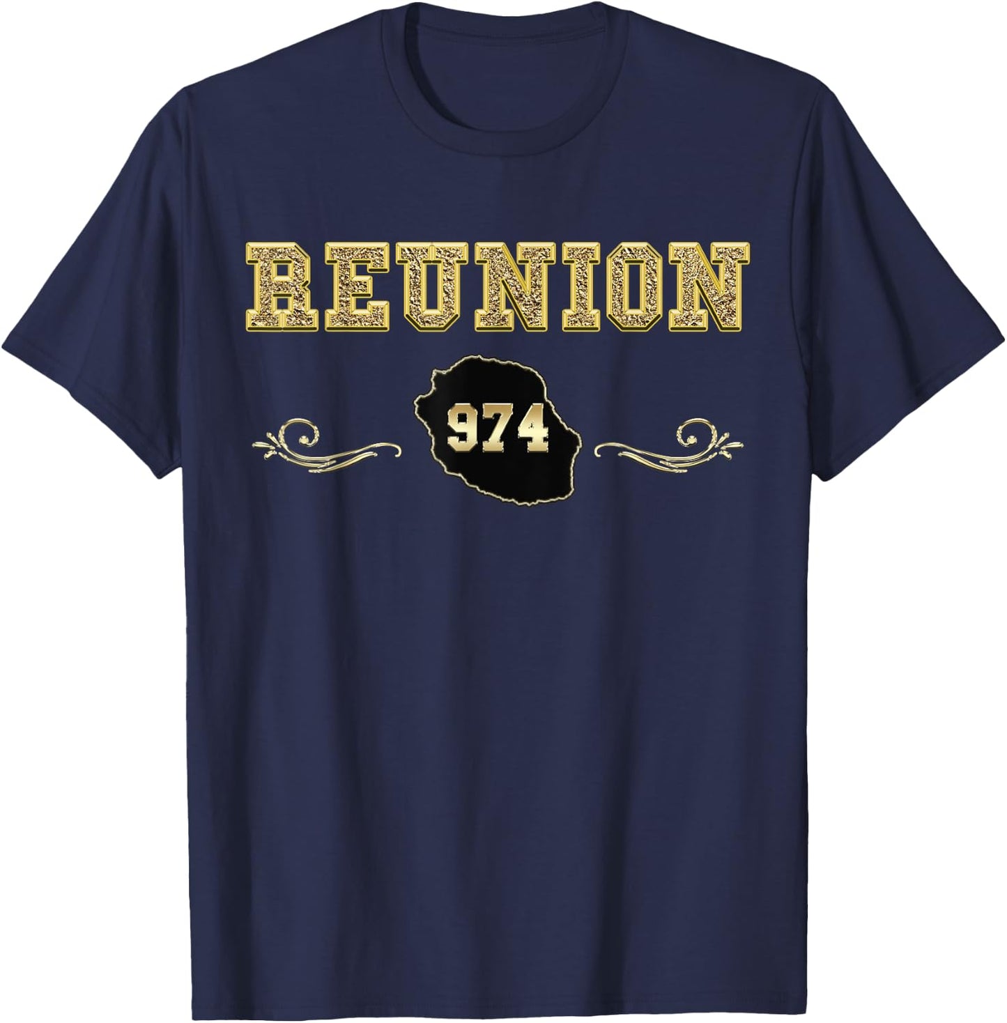 Reunion Island 974 Prestigious Man Woman And Child T-Shirt - T-Shirt | Navy