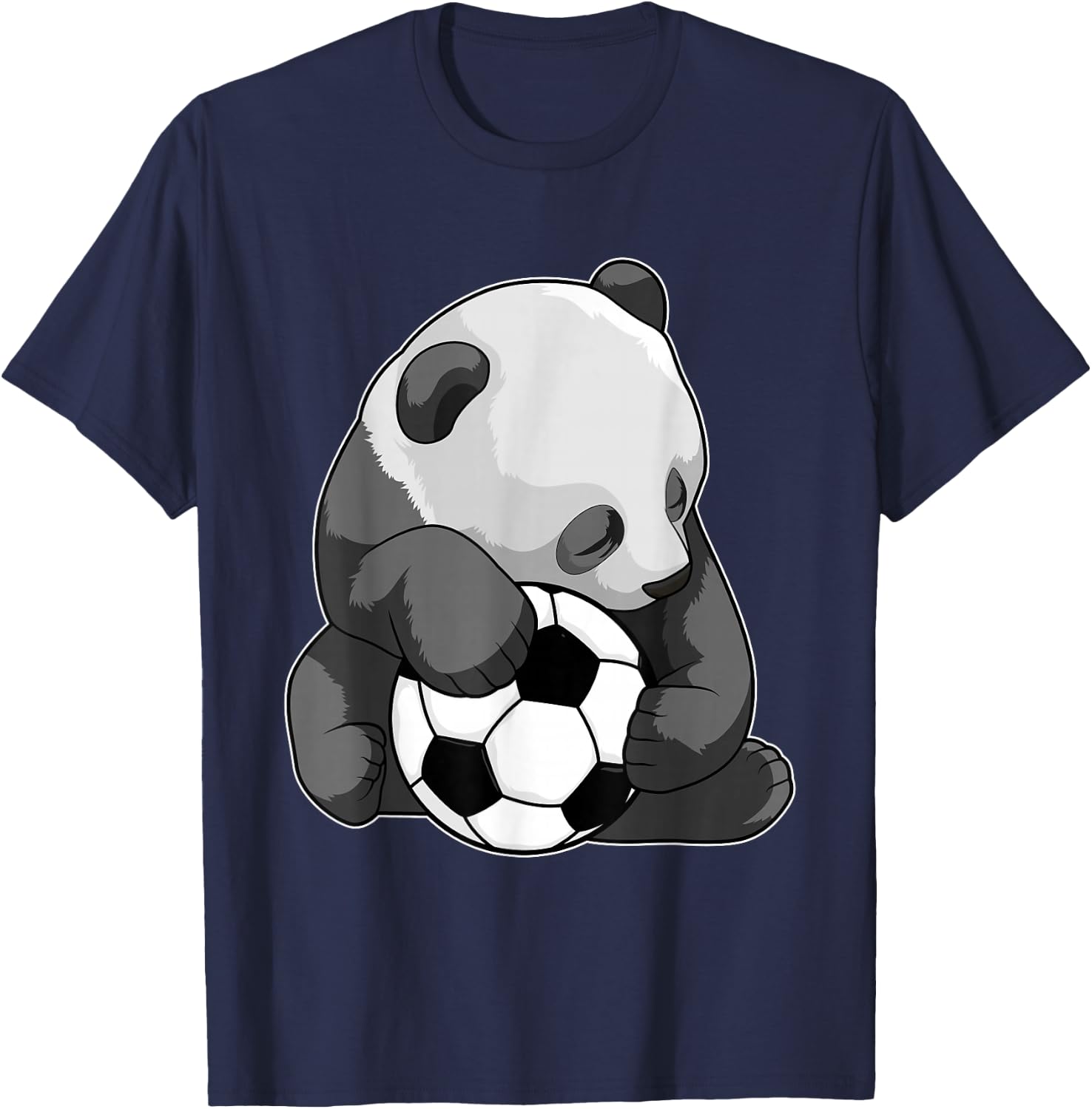 Panda Soccer player Soccer Sports T-Shirt - T-Shirt | Navy