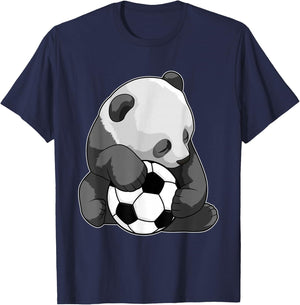 Panda Soccer player Soccer Sports T-Shirt - T-Shirt | Navy