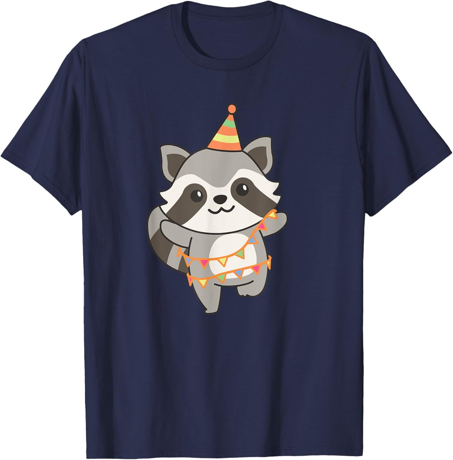 Birthday Raccoon For Children A Birthday Raccoon T-Shirt - T-Shirt | Navy