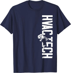 Certified Hvac Tech Technician Installer DA0 HVAC Technician Tech Vintage Hvac Tech T-Shirt - T-Shirt | Navy