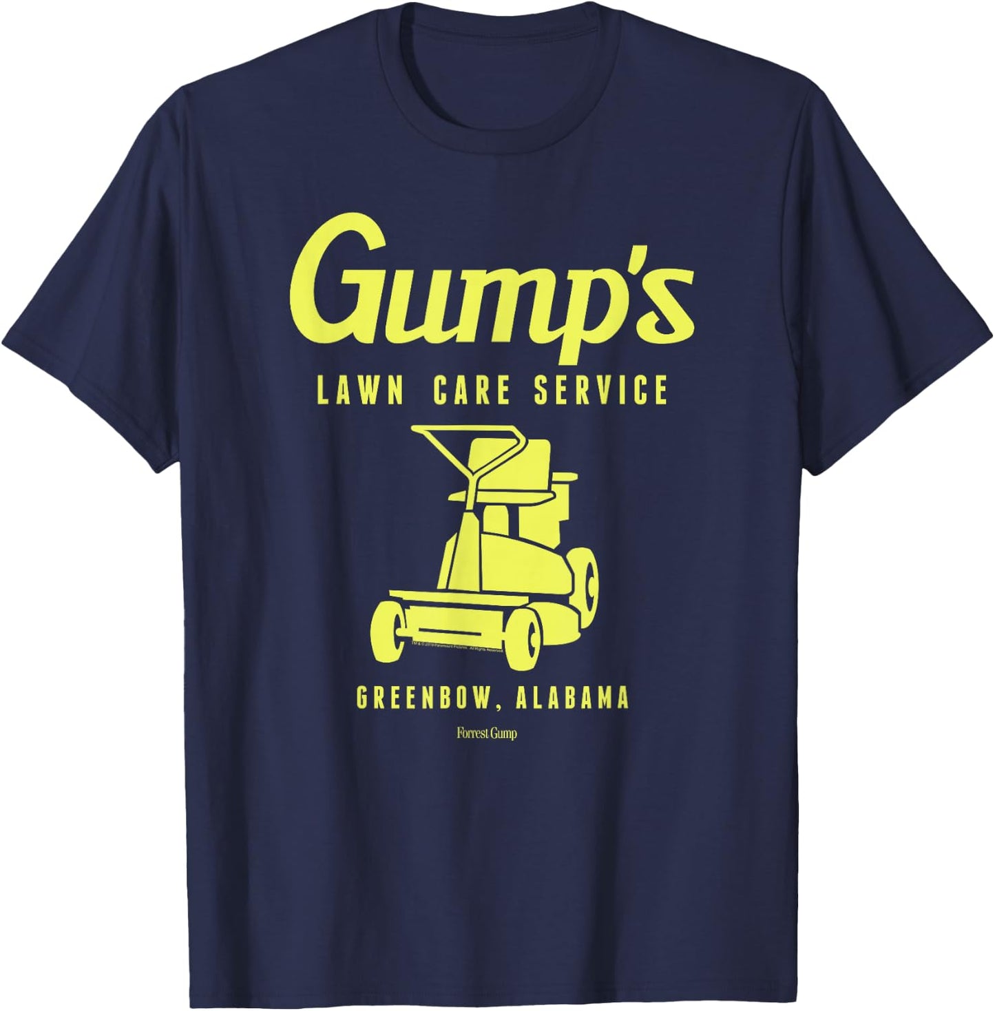 Forrest Gump Lawn Care Service T-Shirt - T-Shirt | Navy