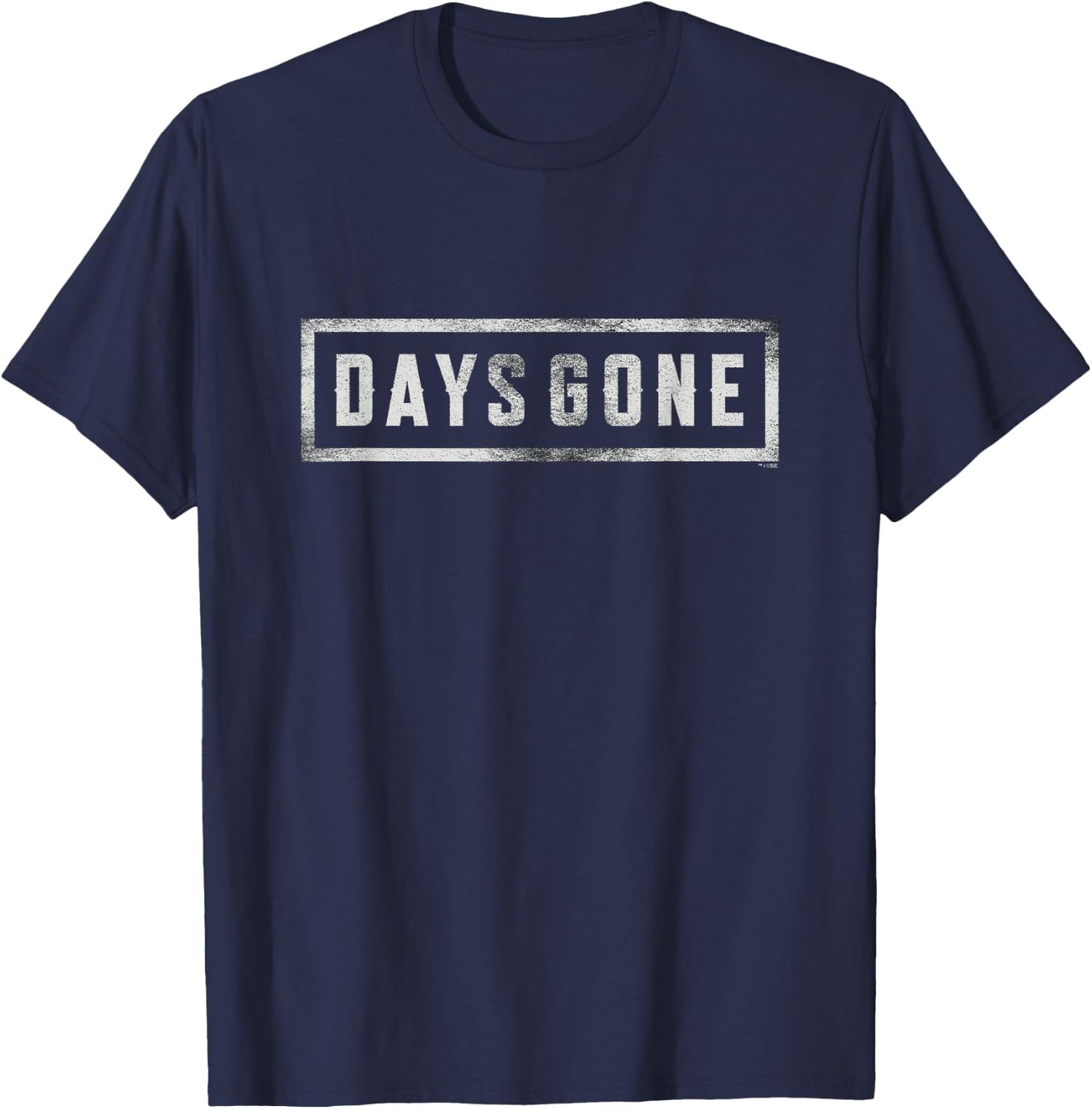 Days Gone Iconic Distressed Big Chest Logo , Black, S T-Shirt - T-Shirt | Navy