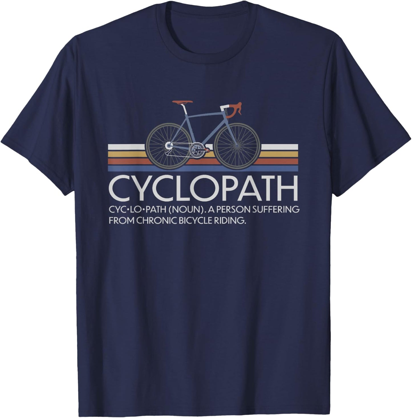 Cyclopath Gravelbike Cyclocross Cycling Roadbike Cycling T-Shirt - T-Shirt | Navy