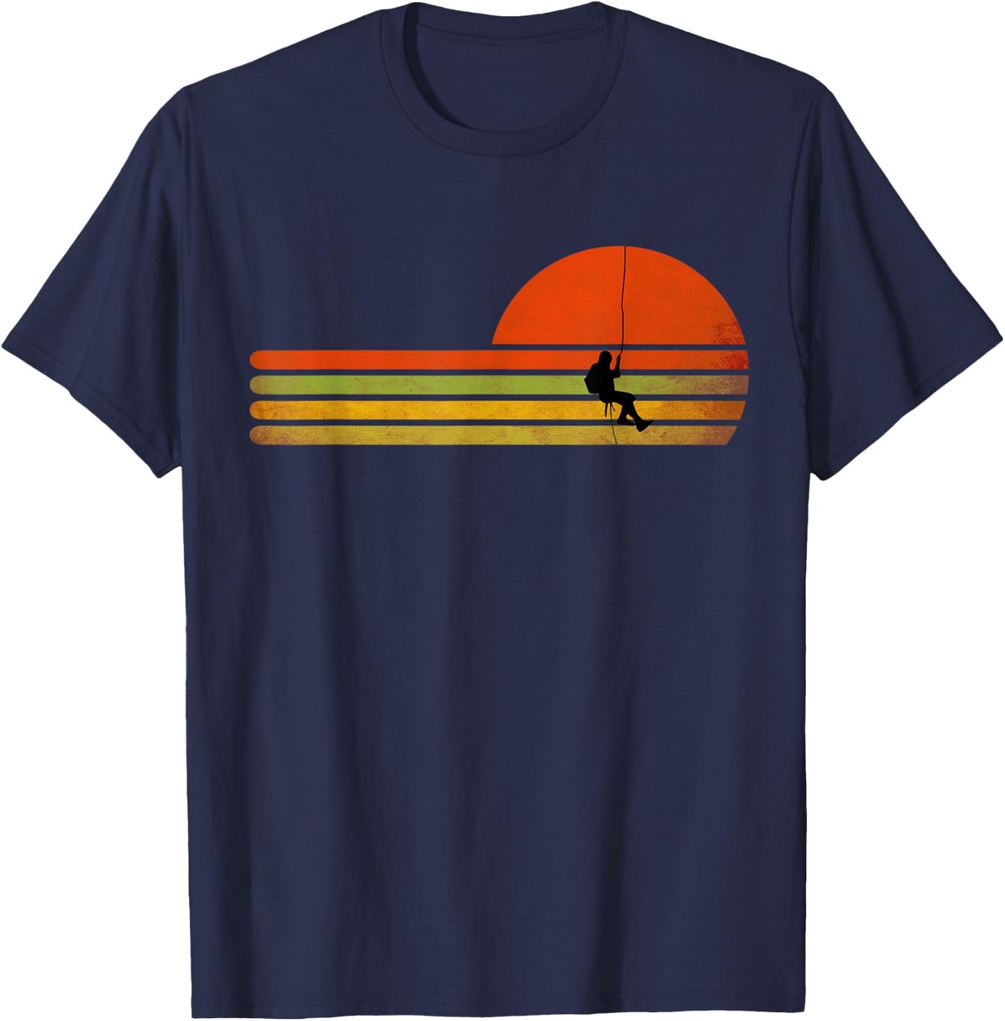 Retro Vintage Caving Speleology Caves, Love Mountain T-Shirt - T-Shirt | Navy