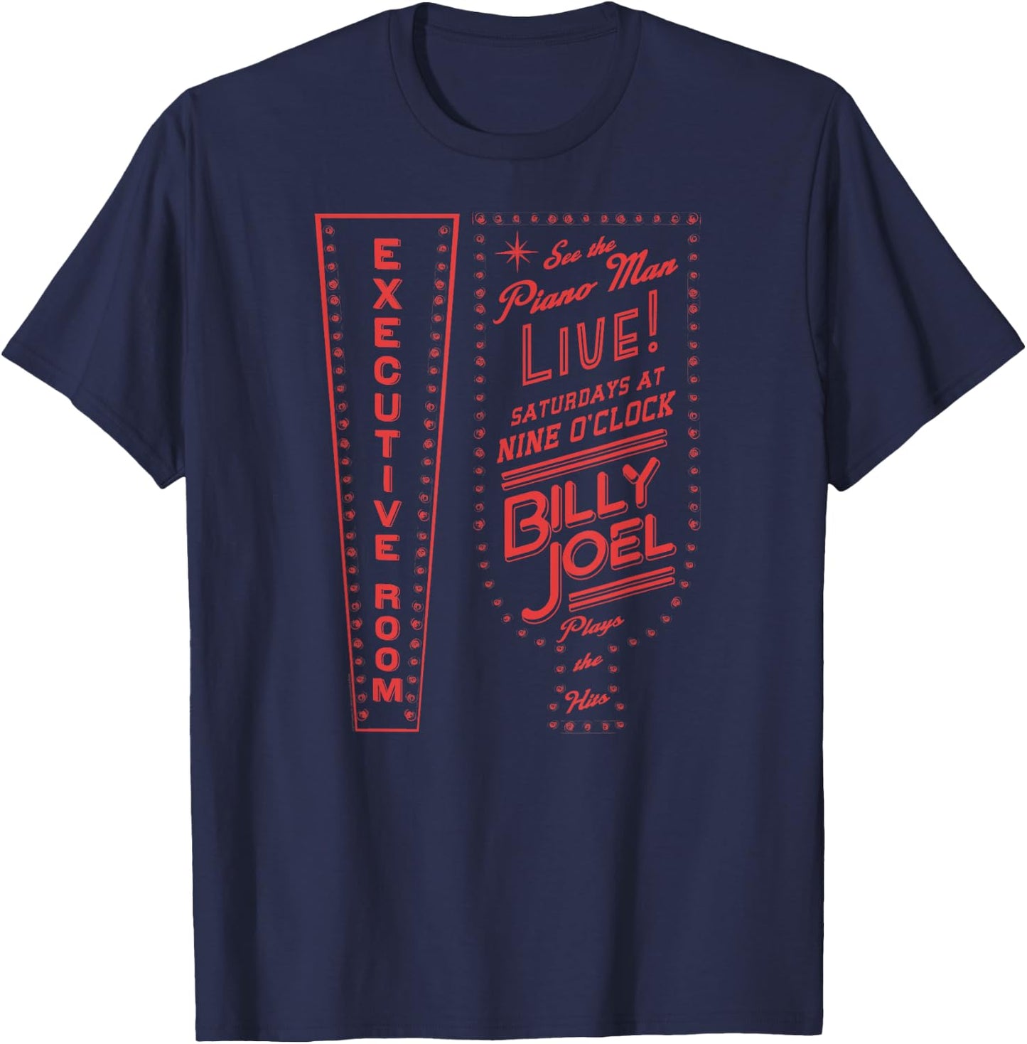 Billy Joel - Executive Room T-Shirt - T-Shirt | Navy