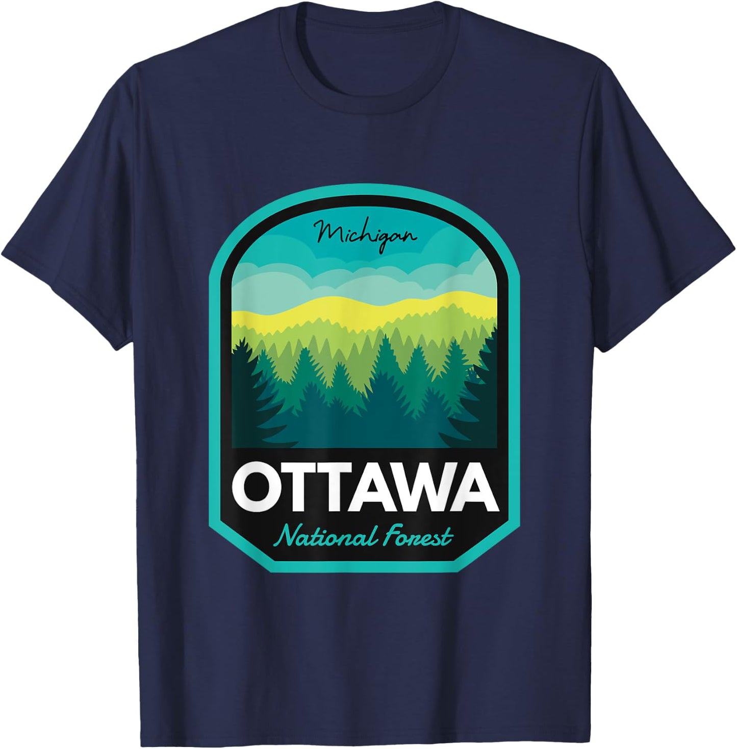 Ottawa National Forest MI T-Shirt - T-Shirt | Navy