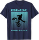 Kinder BMX Fahrrad Fahren Outfit Fahrradfahrer T-Shirt - T-Shirt | Navy