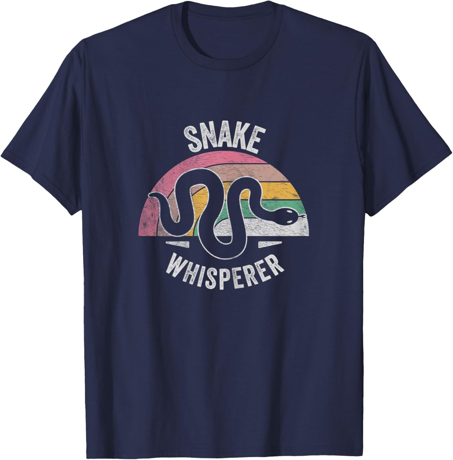Retro Vintage Snake Whisperer Snake Lover Funny Snake T-Shirt - T-Shirt | Navy