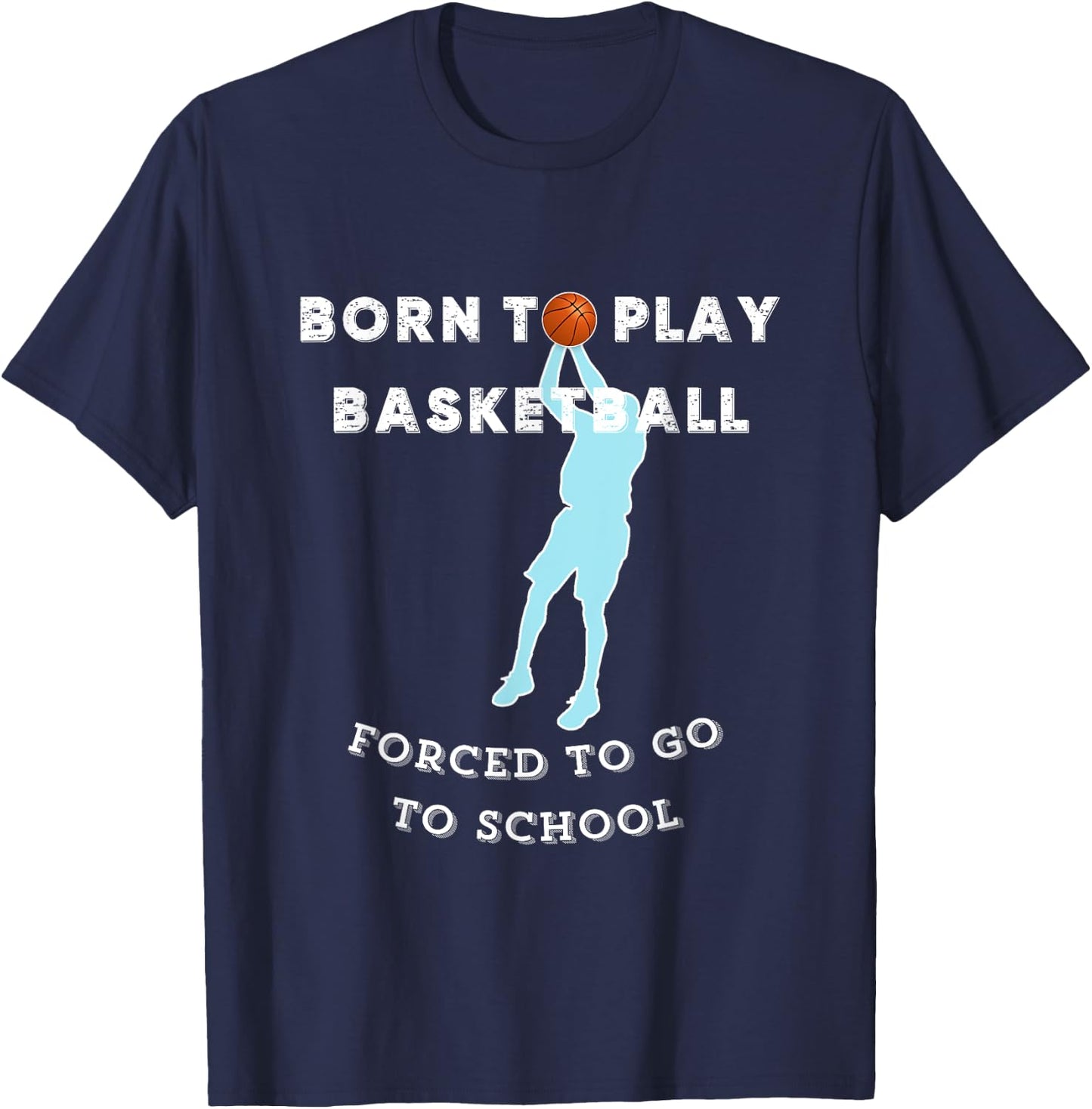 Fun Basketball Idea for Boys and Teens , Black, S T-Shirt - T-Shirt | Navy