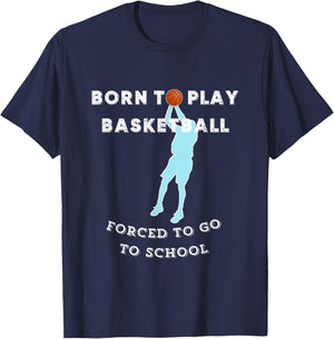 Fun Basketball Idea for Boys and Teens , Black, S T-Shirt - T-Shirt | Navy