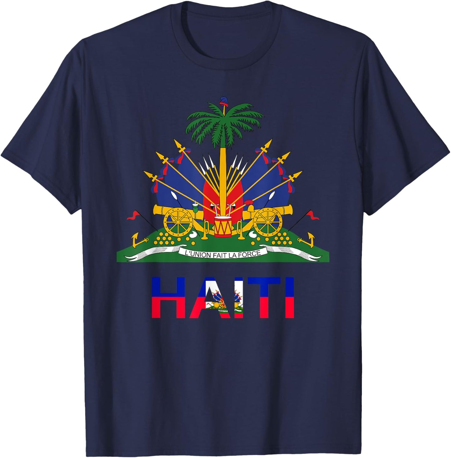 Flag Haiti Day Pride Tradition Born Haitian Creole 2024 , Black, S T-Shirt - T-Shirt | Navy