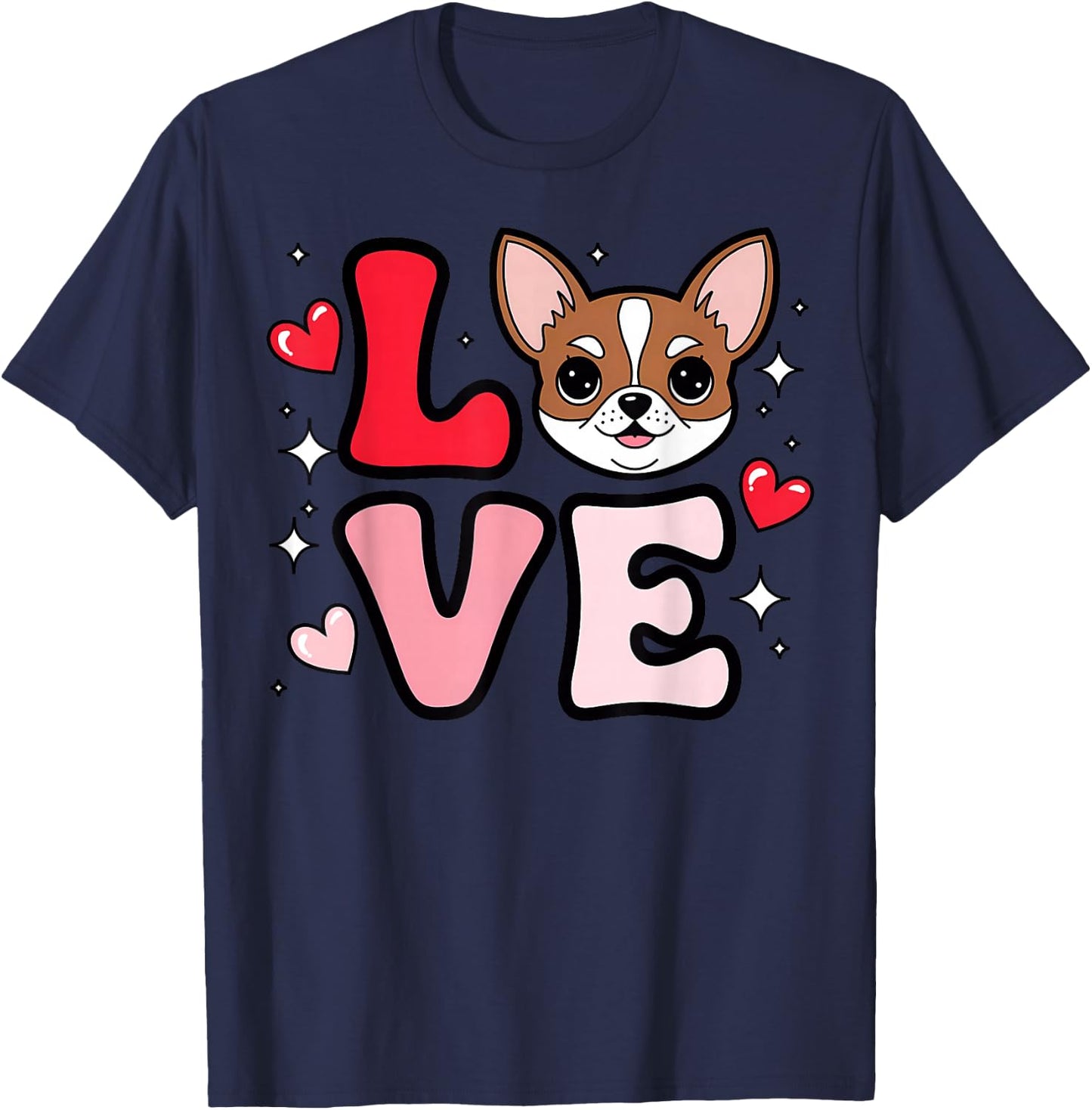 Chihuahua Love Cute Chichi Puppy Dog Mom Girls Women T-Shirt - T-Shirt | Navy