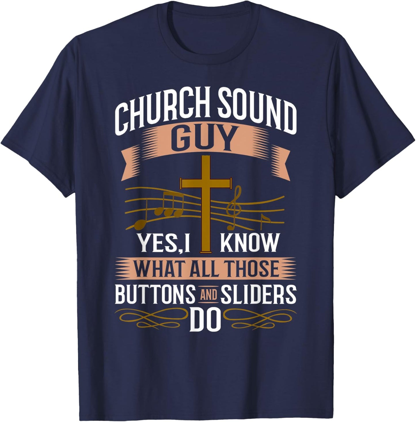 Church Sound Engineer Audio System Music Christian T-Shirt - T-Shirt | Navy