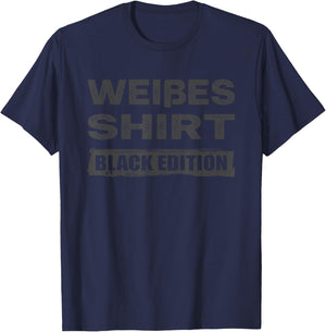 Sarcasm Black Edition: White , black T-Shirt - T-Shirt | Navy