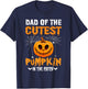 Dad of The Cutest Pumpkin in The Patch Dad Halloween T-Shirt - T-Shirt | Navy