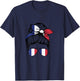 French Girl France French Girl Women French Flag , white, Female X-Small T-Shirt - T-Shirt | Navy