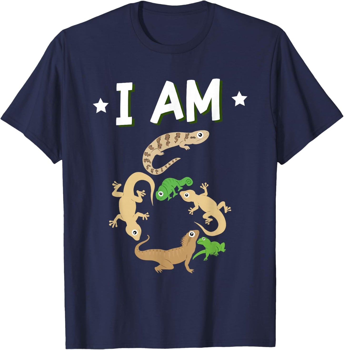 Kids 6 Years Old Reptile Lizard Themed 6th Birthday T-Shirt - T-Shirt | Navy
