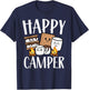 Kawaii Smore Happy Camper Camping Crew Trip Campfire Squad T-Shirt - T-Shirt | Navy