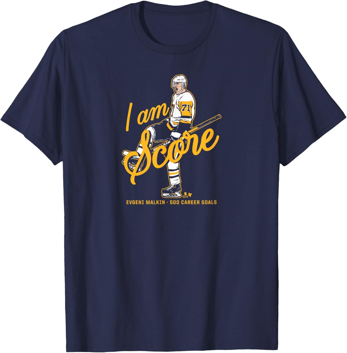 Evgeni Malkin - 500 Goals - Pittsburgh Hockey T-Shirt - T-Shirt | Navy