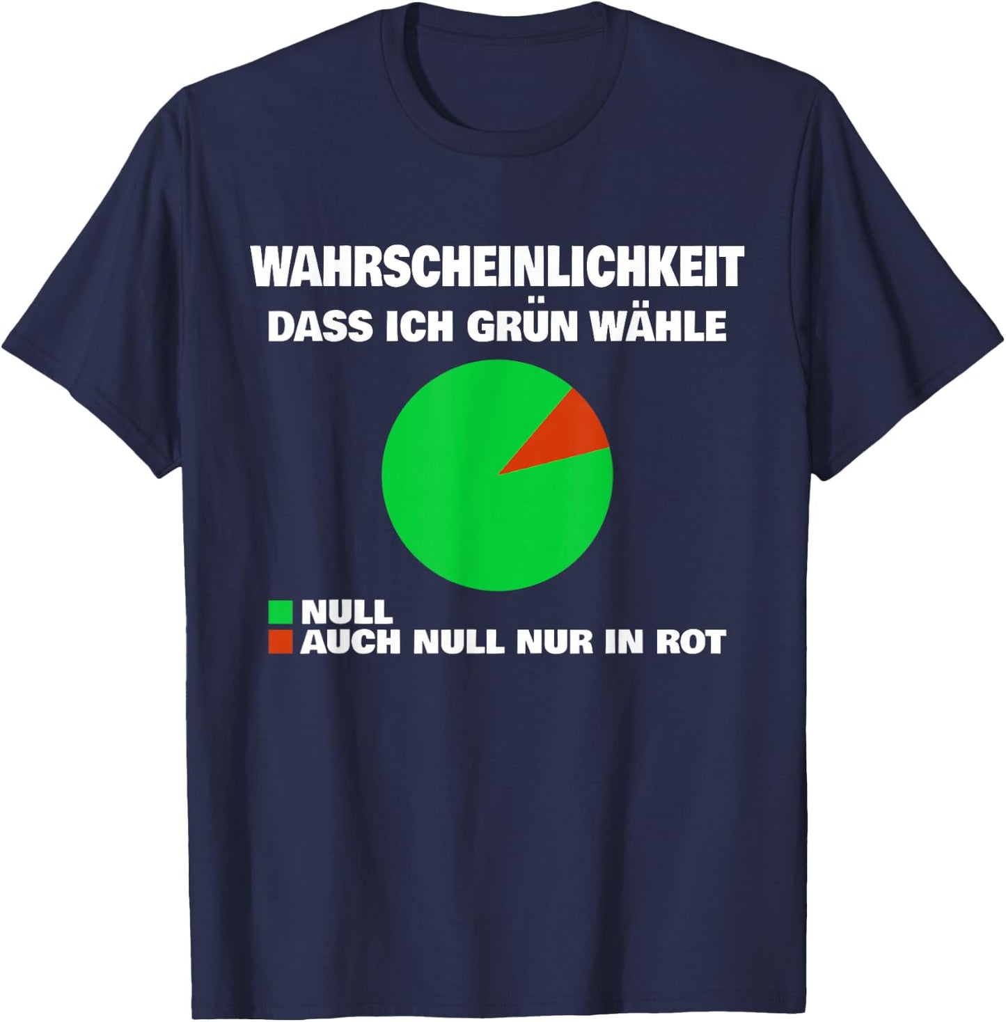 Green No Thank You Wahrscheinlichkeit dass ich Grün wähle Null , black T-Shirt - T-Shirt | Navy