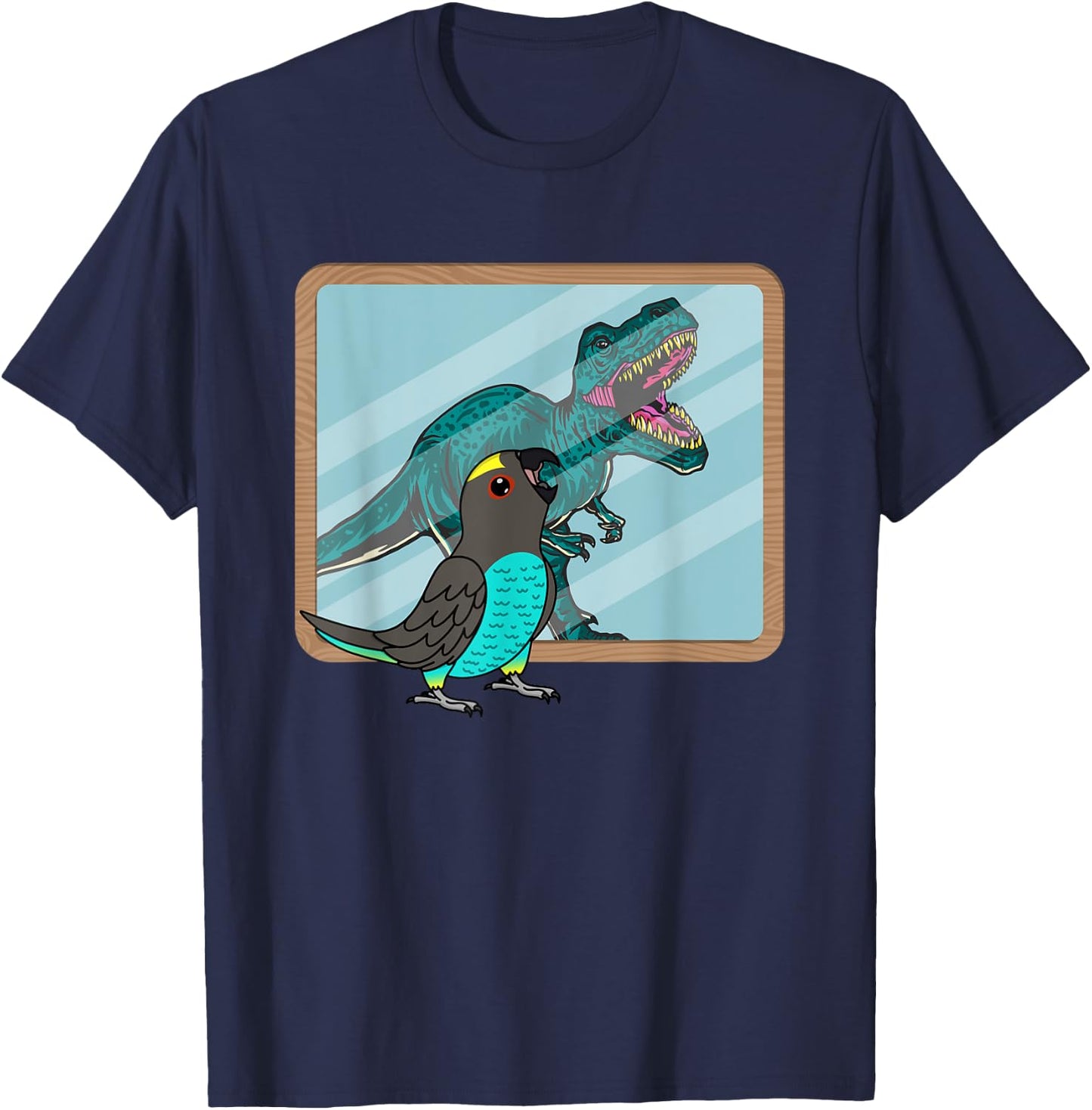 Parrot & T Rex Reflection I Meyers Parrot T-Shirt - T-Shirt | Navy