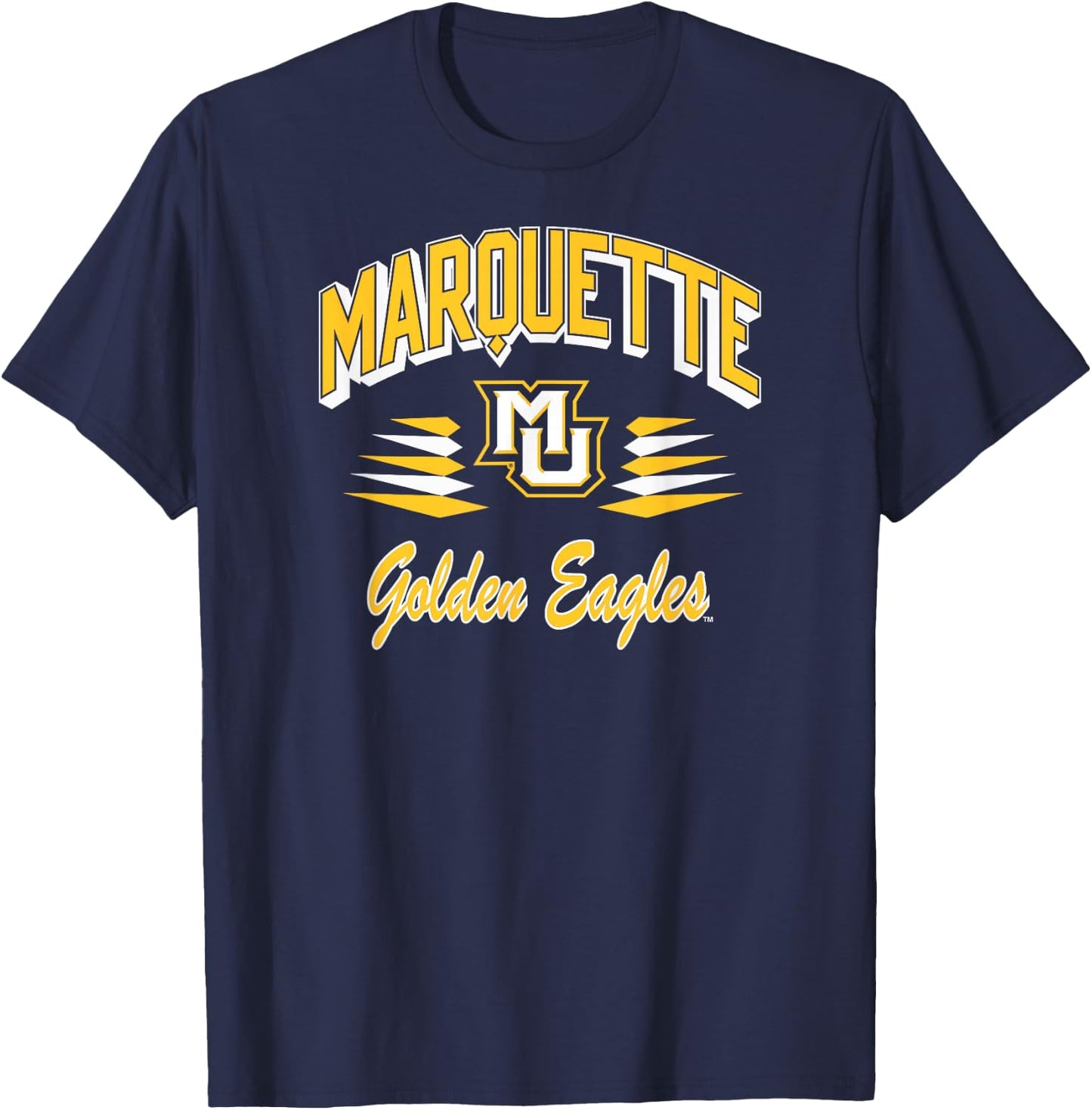 Marquette Golden Eagles Retro Diamond Navy T-Shirt - T-Shirt | Navy