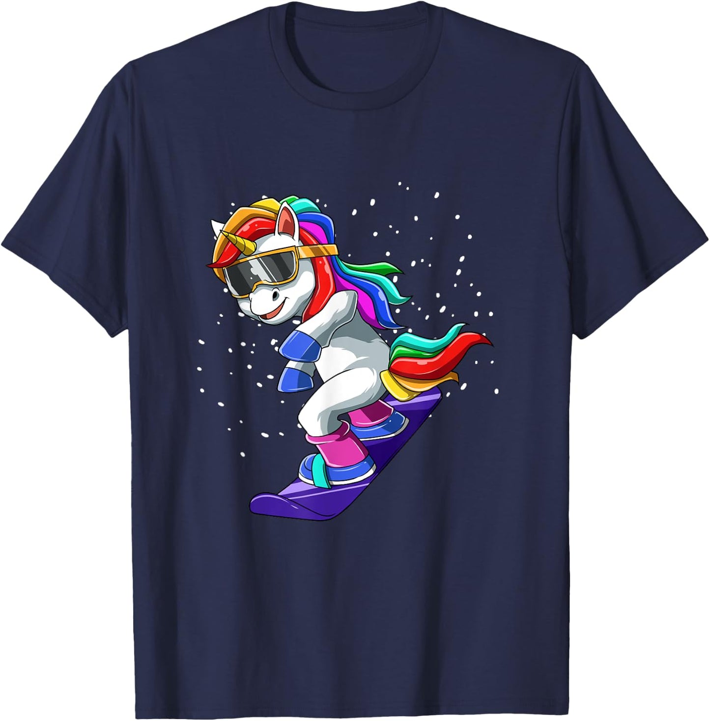 Unicorn Snowboard - Funny Ski and Wintersports T-Shirt - T-Shirt | Navy