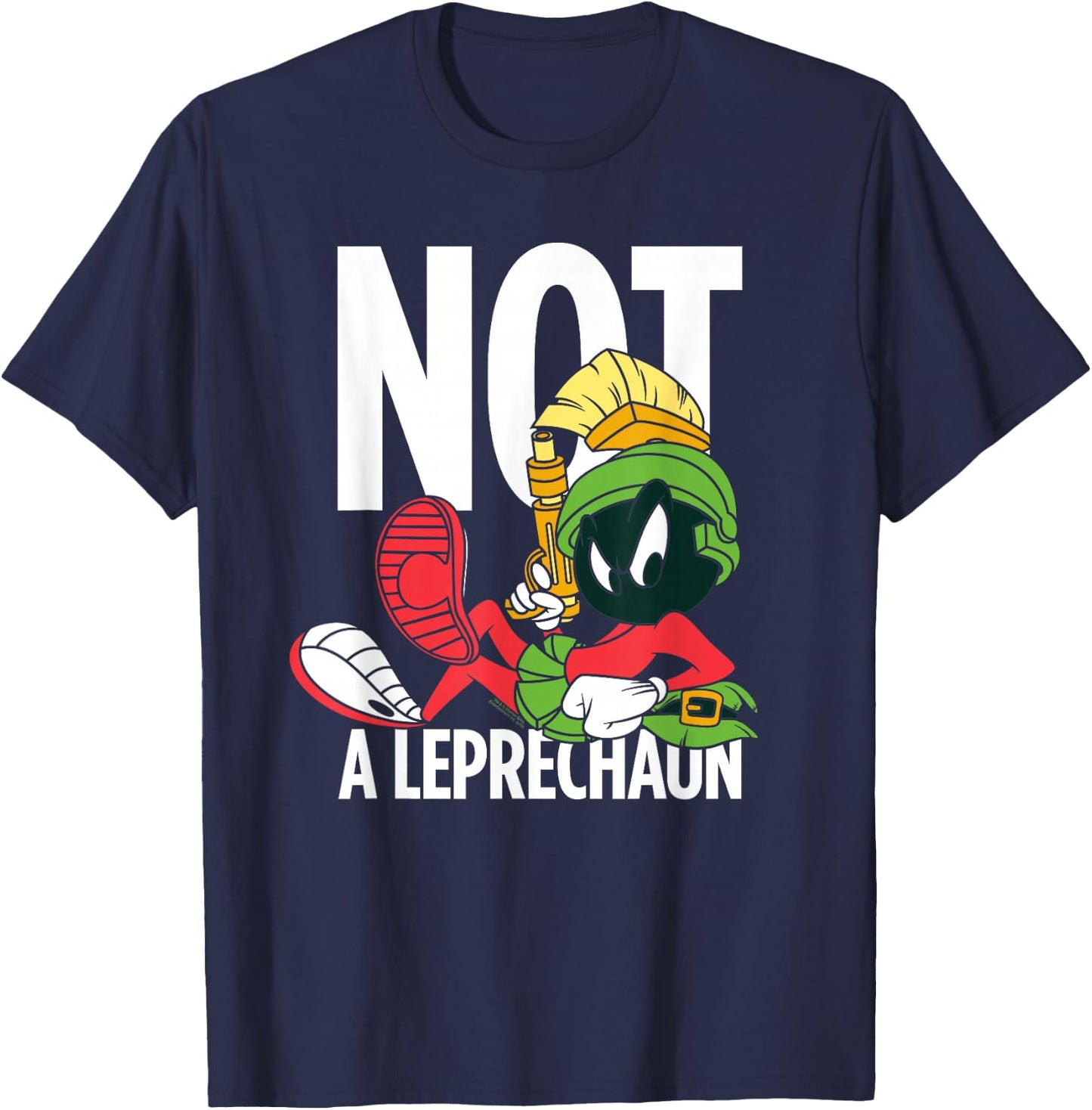Looney Tunes Marvin the Martian Not a Leprechaun T-Shirt - T-Shirt | Navy