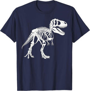 T-Rex Skeleton Dinosaur Museum Science Teacher T-Shirt - T-Shirt | Navy