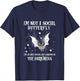 I'm Not A Social Butterfly I'm An Antisocial Bat Design T-Shirt - T-Shirt | Navy