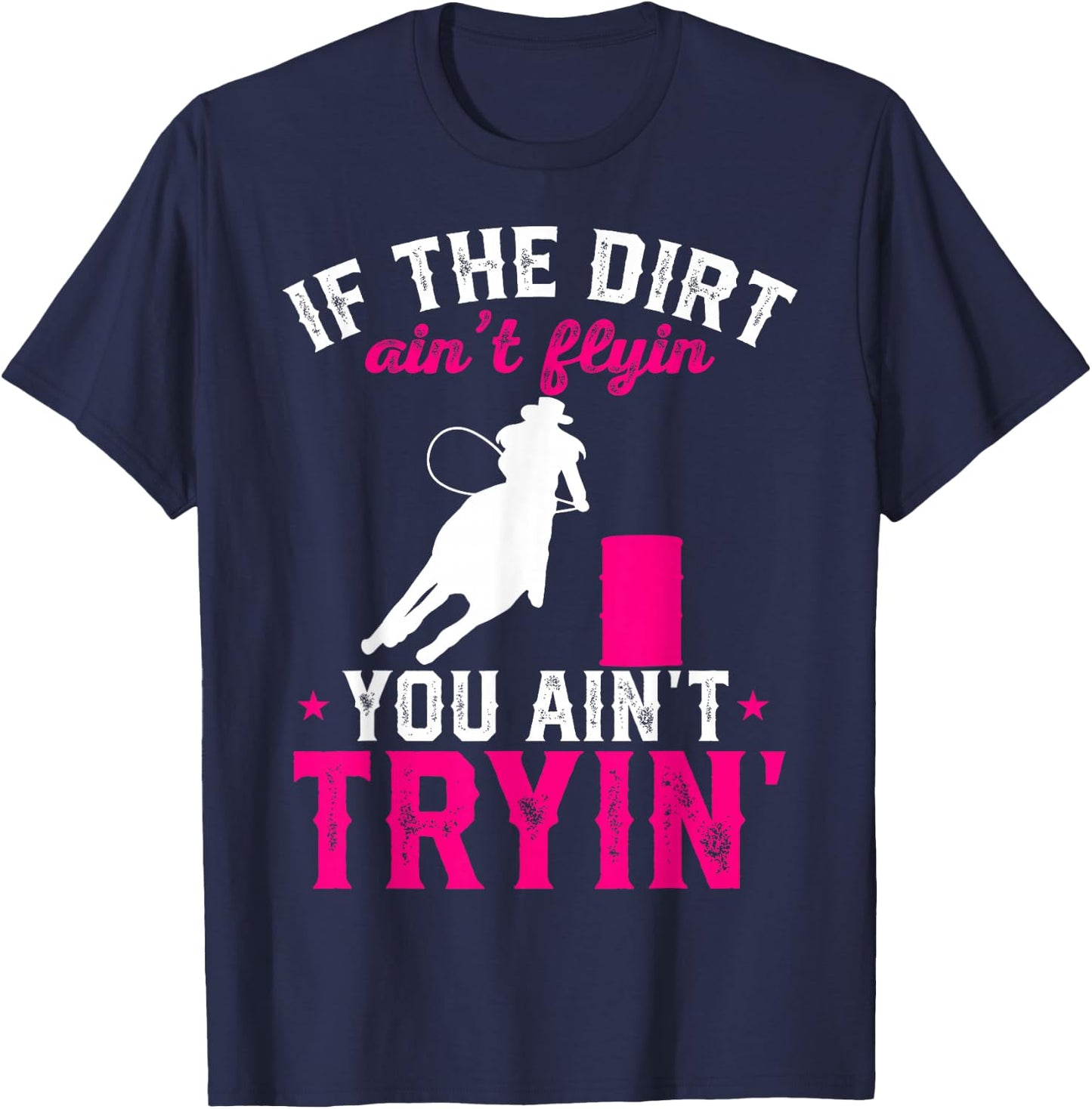 Barrel Racing Rodeo T-Shirt - T-Shirt | Navy